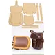 DIY leather craft phone bag die cutting kraft paper sewing pattern hollowed stencil template