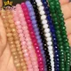 6*5mm Faceted Beads Natural Pink Yellow Black Blue Czech Crystal Rondelle Beads For Jewelry Making