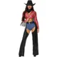 6Pcs/Set Halloween Party Cowboy Costume For Adult Women Gothic Sexy Cowgirl West Cowboy Cosplay