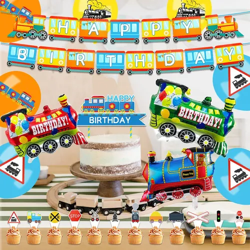 Eisenbahn Zug Geburtstag Dekor Transport Party Zug Kuchen Cupcake Topper Fahrzeug Geburtstags feier