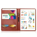 Multifunctional Conference Folder A4 Business Stationery Folder PU Leather Contract File Folders