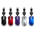 Portable 2.4G Mini Wired Mouse Retractable USB Cable Ergonomic Office Computer PC Laptop Gaming Mice