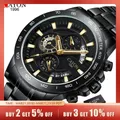 Cayon Mode Geschäft Top-Luxus-Marke Quarzuhr Männer Chronograph Edelstahl wasserdichte Armbanduhr