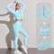 Seamless Women Yoga Gym Sports Suits Fitness Workout Running Clothing Sportswear Long Sleeve Crop