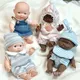 12cm realistische Palme Baby bewegliche Gelenk wieder geborene Puppe Mini Bebe Kleidung Kuhbär