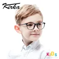 Kirka tr90 flexible kinder brille kinder optische rahmen schwarze jungen brille runde brille für