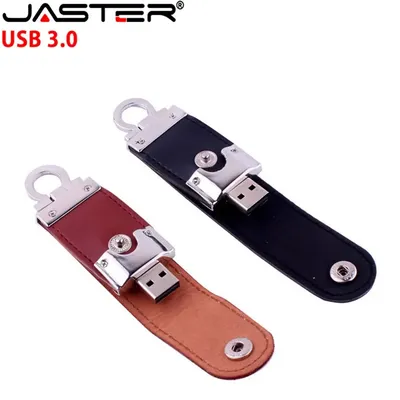 Jaster Leder USB 3,0 Flash-Laufwerk 8GB 16GB 32GB 64GB 128GB Geschenke Schlüssel anhänger Stift Image