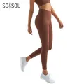 SOISOU Nylon Sexy Yoga Leggings Frauen Hosen Gym Fitness Strumpfhosen Elastische Hohe Taille Gesunde