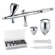 Airbrush Set Dual Action Professional Air Brush Kit with 2/5/13CC Spray Cup and Wrench Dropper Tool