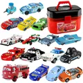 Disney Pixar Cars Blitz McQueen Portable Storage Box Blitz Jackson Storm Metall Modell Auto 1:55