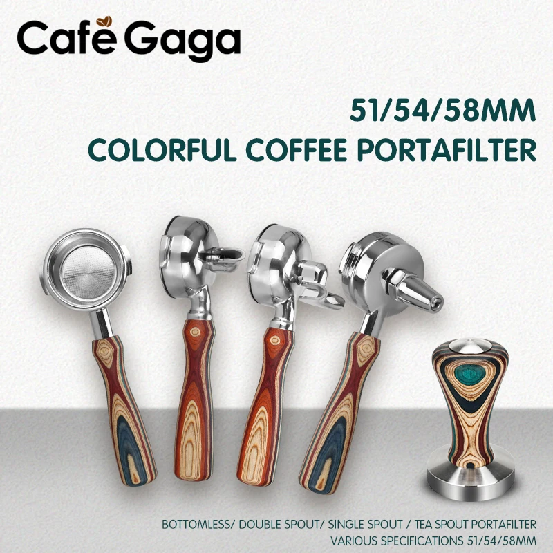 Kaffee boden loser Doppelauslauf-Sieb träger für 51mm 54mm 58mm Edelstahl-Kaffeetamper-Espresso-Werkzeug maschinen zubehör