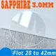 Saphir 3mm flach 28 bis 42mm runde Uhr Glas Ersatz mechanische Uhr Kristall linse Mineral gläser Uhr