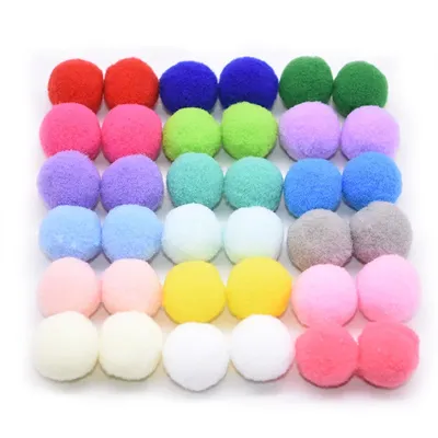 100 Stück 15 mm-25 mm flauschige weiche Pom Poms Pompoms Ball handgemachte Pom Poms Filzkugeln