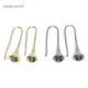 14K Gold Überzogene Perle Ohr Draht Montage Glatte Trompete Ohrring Haken Armaturen U Form Perle