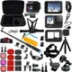 XVISitors Accessories Kit for Gopro Hero12 11 10 9 Black Carrying Bag Waterproof Housing Case Tripod