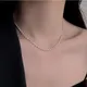 New 925 Sterling Silver Choker Olive Rice Ball Chain Necklace Gold Shiny Prime Chain Gift For Girl