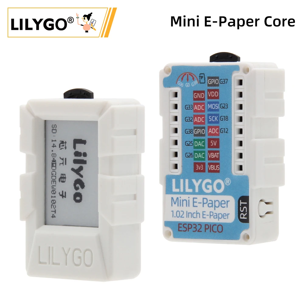 LILYGO® TTGO Mini E-Paper Core ESP32 1,02 Zoll Display ESP32 PICO Drahtlose Wifi BLE Modul Entwicklung Bord TF Mit ABS Shell Image