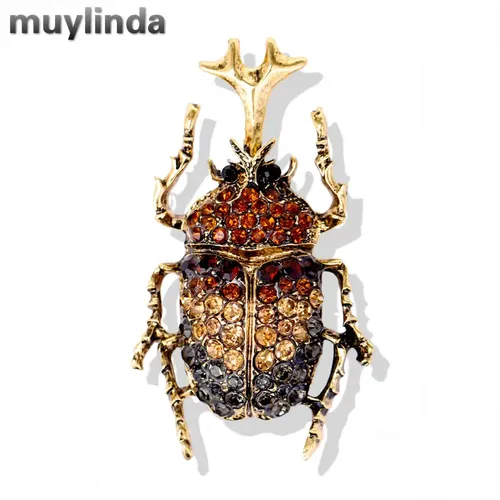 Muylinda Käfer Strass Pin Vintage Bugs Brosche Mann Frauen Insect Broschen Und Pins Schal Tasche