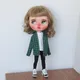 Neue Ankunft Blythe Kleidung Handgemachte Grüne Hemd und Weiß T für Blythe Puppe Barbies 30 cm 1/6