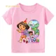 T-Shirt Mädchen Kleidung Dora Cartoon T-Shirt Mädchen Sommer Tops Kinder Kleidung Kinder T-Shirts 2