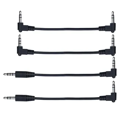 Kurze 3,5mm Stecker auf Stecker Audio Stero Kabel 90 Grad Abgewinkelt 4 Pole 3 Pol Auto AUX MP3/MP4 Audio Kabel Image