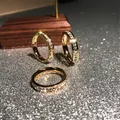 YUN RUO Luxus Pflastern Zirkon Kristall Ring Rose Gold Farbe Geburtstag Geschenk Frau Mode Titan