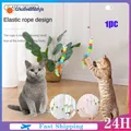 Katzen spielzeug klebrige Scheibe interaktive Spielzeugs chaukel elastische hängende Tür langes Seil