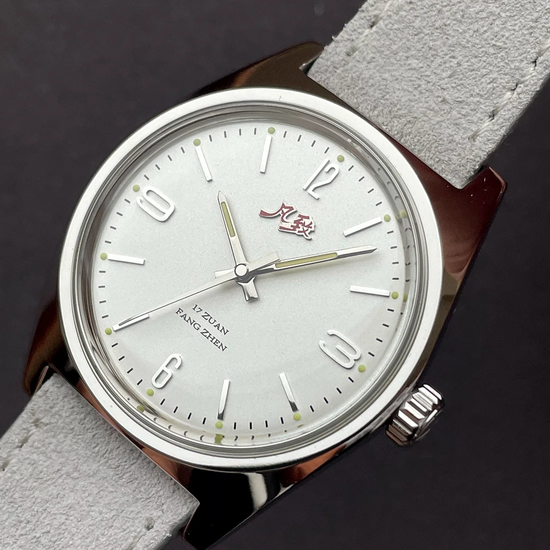 Merkur Uhr Vintage Chinesischen Stil 70S KLASSISCHE Weißes Zifferblatt Handaufzug Mechanische Uhr für Männer Relogio Masculino Image