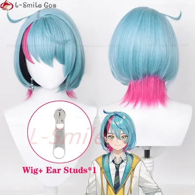 Vtuber nijisanji en cosplay iluna kyo kaneko cosplay perücke kurze hitze beständige synthetische Image