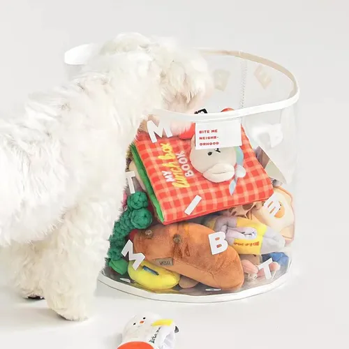 INS Neue PVC Transparent Verdickt Spielzeug Lagerung Korb Snack Hund Spielzeug Kleinigkeiten