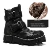 Neue Herrenmode Stiefel Echtes Leder männer schuhe Motorrad Stiefel Kampf Stiefel Schädel Punk Wüste