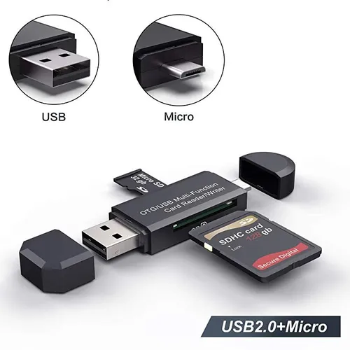 SD-Kartenleser USB C-Kartenleser 3 in 1 USB 2 0 tf/mirco SD Smart-Speicher kartenleser Typ C otg