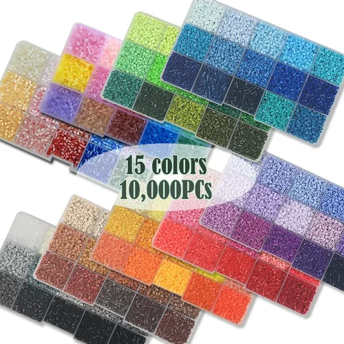 15 farbe 10 000PCS 2 6mm mini perlen Hama Perlen Eisen Perlen Pixel Kunst Puzzle Hohe Qualität