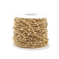 2 meter Edelstahl Gold Ton Satellite Ketten Perlen Ball Curb Ketten für DIY Halskette Armband