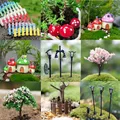 Miniatur DIY Handwerk Blumentopf Aquarium Puppenhaus Decor Fee Garten Ornament Mini Pilz Baum Haus