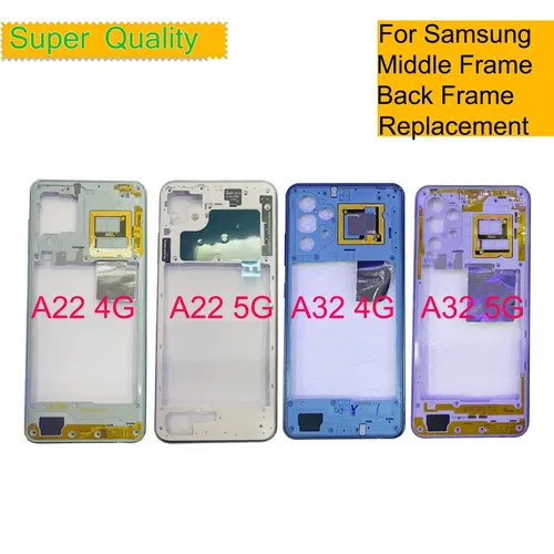 10 teile/los für Samsung Galaxy A22 4g A32 5g Gehäuse mittleren Rahmen Lünette mittlere Platte