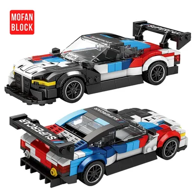 Stadt Geschwindigkeit Champions Berühmte Supercar Fahrzeug Modell Bausteine Moc Racers Technische Sport Auto Ziegel Kinder Spielzeug Jungen Geschenke Image