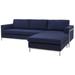 SAFAVIEH Couture High Line Collection Camila Navy Wool Blend Sectional