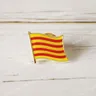 Katalonien Flagge Revers Pins Spanien Provinz Nationalitäten Region Brosche Kristall Epoxy Metall