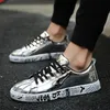 Paar Männer Casual Schuhe Silber Shell Kappe Designer Turnschuhe Low-ankle Lace-up Glitter Luxus