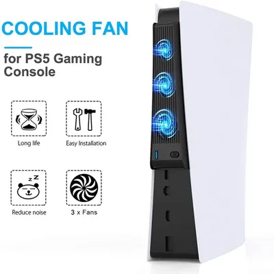 USB-Lüfter für PS5-Konsole Externer USB-Kühler Spiele konsole Lüfter mit zusätzlichem USB Image