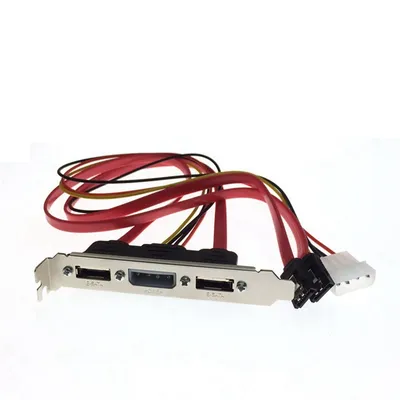 PC DIY Sata zu Esata und 4pin Ide Molex Power PCI Halterung Steckplatz Kabel voller Höhe Profil für externe Festplatte Image
