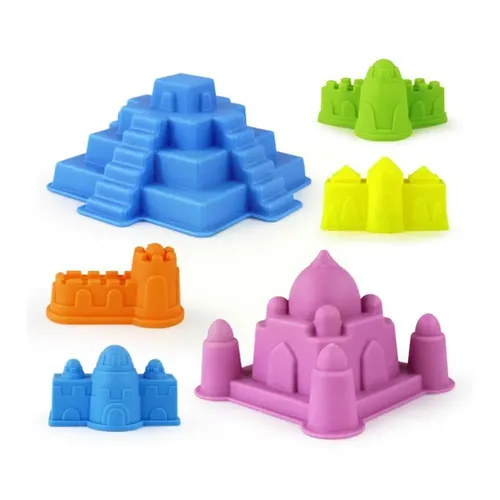 6 teile/satz kreative Burg Sand Ton Schimmel Gebäude Pyramide Spiel Spielzeug Spielzeug Sandburg