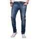 Slim-fit-Jeans ALESSANDRO SALVARINI "ASLuca" Gr. W38 L34, Länge 34, blau (as045) Herren Jeans Slim Fit