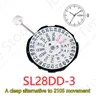 Sl28 china sunon Sl28dd-3h quarz bewegung ersatz drei zeiger kalender datum zeigt eine billige