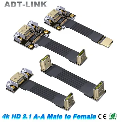 Adt neue 24p hd 2,1 typ A-A männlich zu weiblich flach dünn video verlängerung kabel antenne fpv ptz hdmi 2,1 v 2,0 flexibles band ffc kabel Image