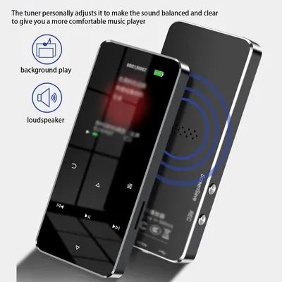 MP3 Player Mit Bluetooth Built-in Lautsprecher Touch Schlüssel FM Radio Video Spielen E-book HIFI Metall MP 4 Musik player 16G