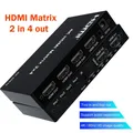 4k 60hz hdmi matrix schalter 2x4 4x2 matrix hdmi switch splitter 2 in 4 out mit r/l audio extraktor
