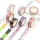 1pc 10m Deko niedlichen Silber folie Regenbogen Sterne bunte schöne Muster Maskierung Washi Tape Set