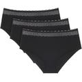 Midislip TRIUMPH "Feel of Modal Midi 3P" Gr. XL, 3 St., schwarz (black) Damen Unterhosen Triumph